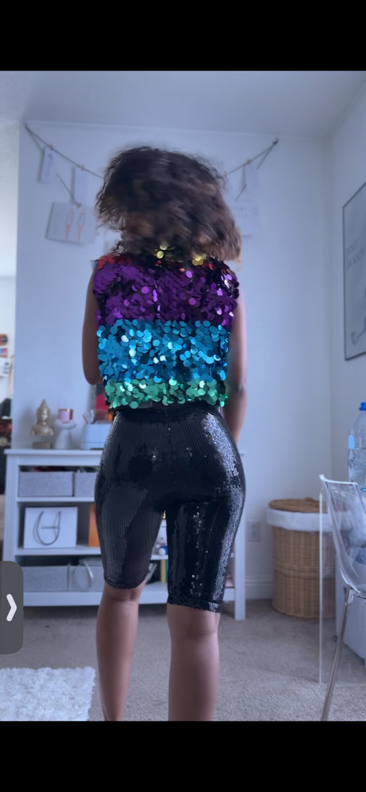 Rainbow Sleeveless TurtleNeck