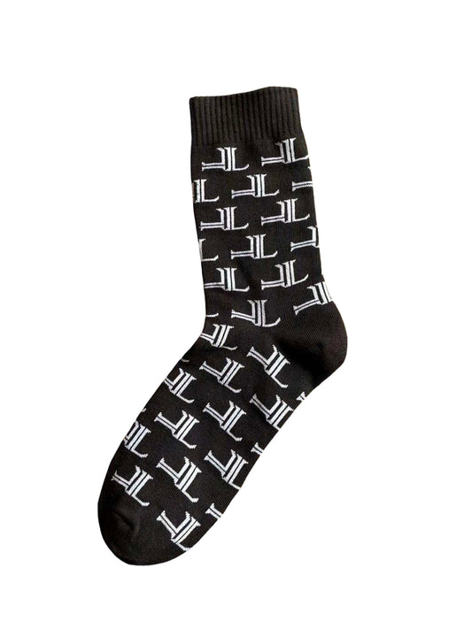 All-Over Print LL Black Socks